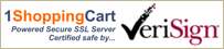1ShoppingCart Powered Secure SSL Server Certified safe by VeriSign